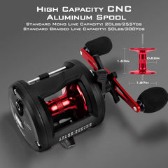 KastKing ReKon Line Counter or Level Wind Trolling Fishing Reel