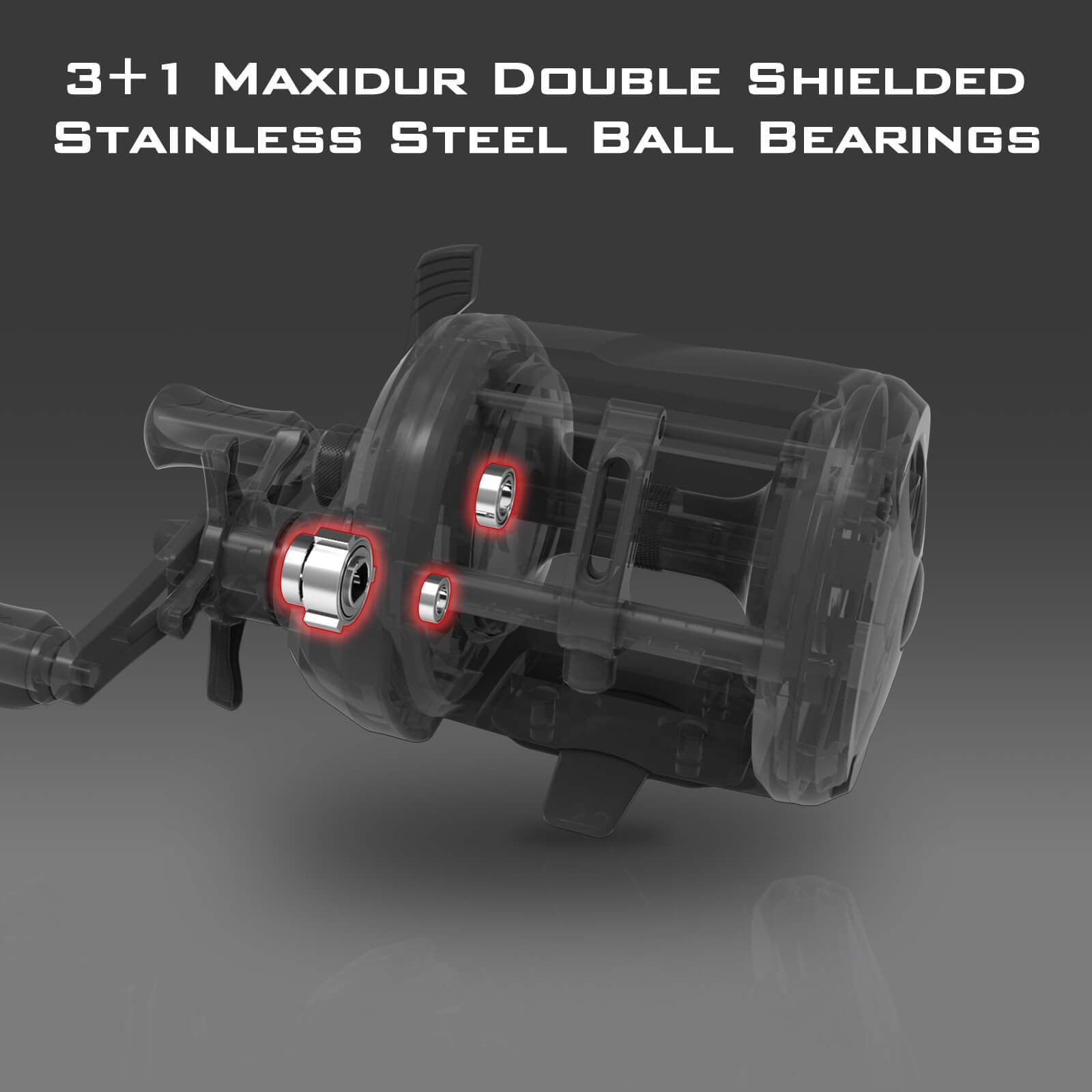 KastKing ReKon Line Counter or Level Wind Trolling Fishing Reel